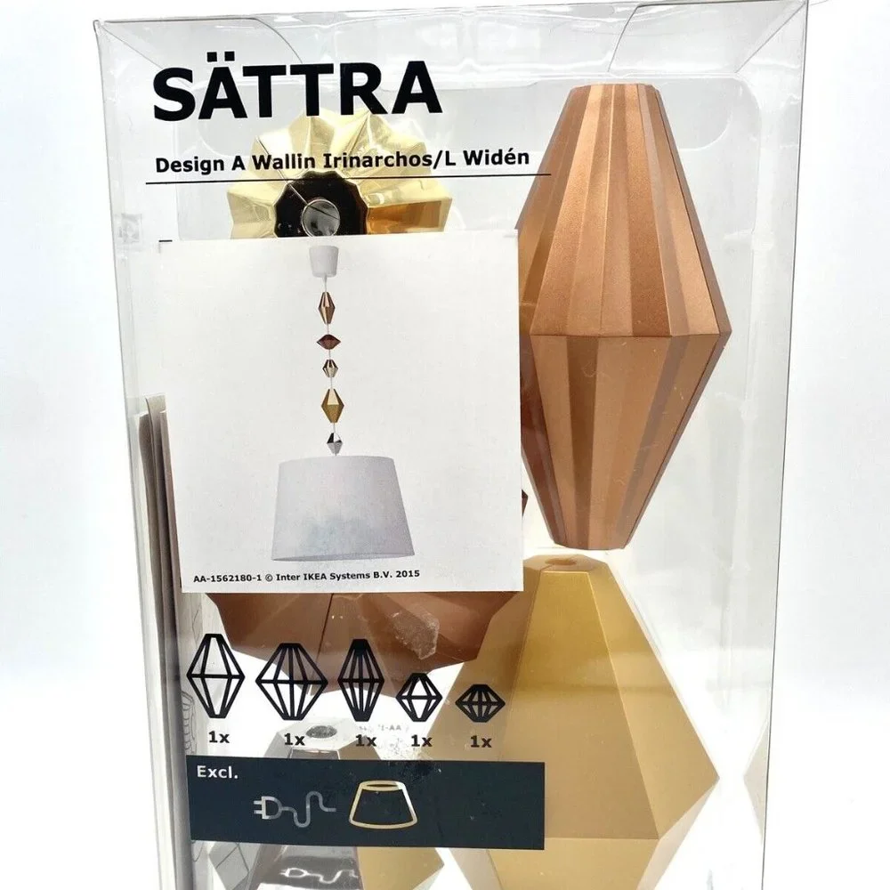 Ikea Sattra Accessory Hanging Lamp Cord 22217 5pc Set in package
